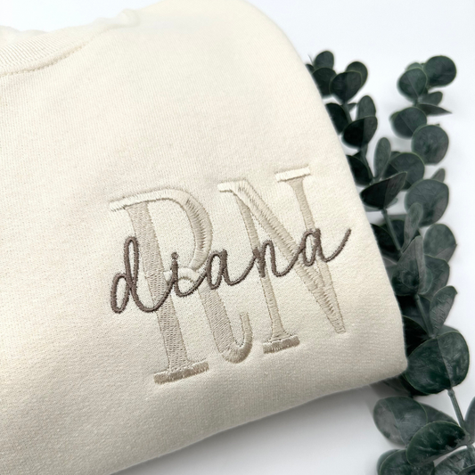 Embroidered Sweatshirt , Gift for Grad , New Nurse Gift , Nursing School Shirt