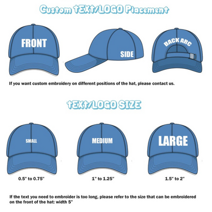 Embroidered Hat Personalized Dad Cap Embroidery Logo baseball hat Bachelorette hats Custom caps