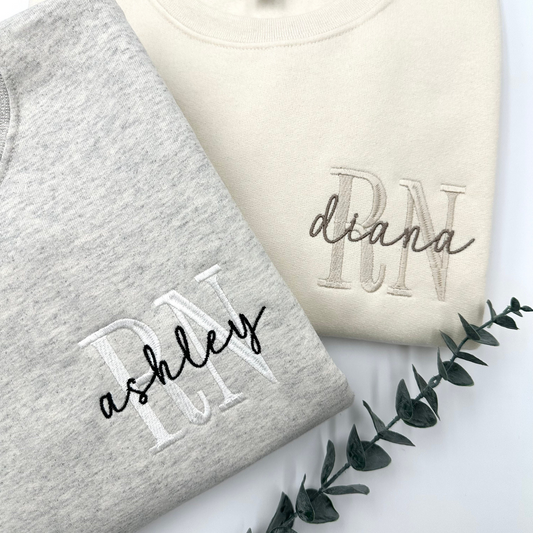 Embroidered Sweatshirt , Gift for Grad , New Nurse Gift , Nursing School Shirt