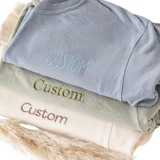 Custom Embroidered T-Shirt Wash , Gift for Her, Gift for Him