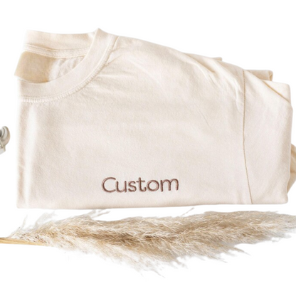 Custom Embroidered T-Shirt Wash , Gift for Her, Gift for Him